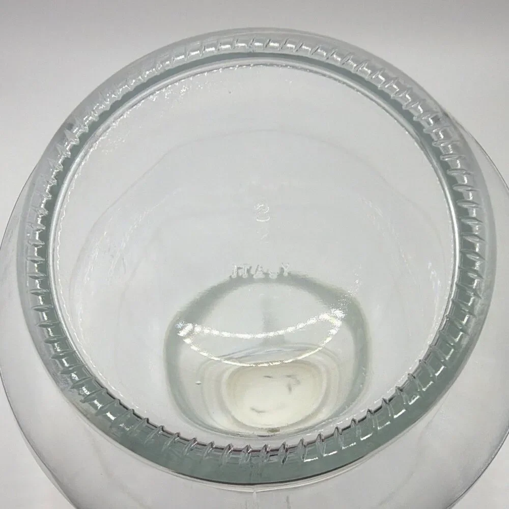 Bormioli Rocco Kufra Glass Pitcher 72 oz Jug White Lid Ice Insert Made In Italy